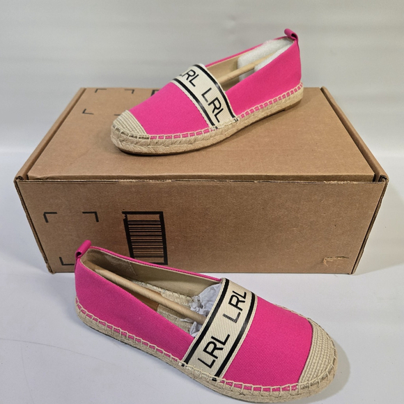 Lauren Ralph Lauren Shoes - Lauren Ralph Lauren Caylee Flat Espadrilles Shoes Pink 6 NIB Travel Vacation